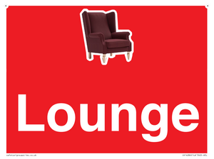 Lounge Dementia Friendly Sign Red
